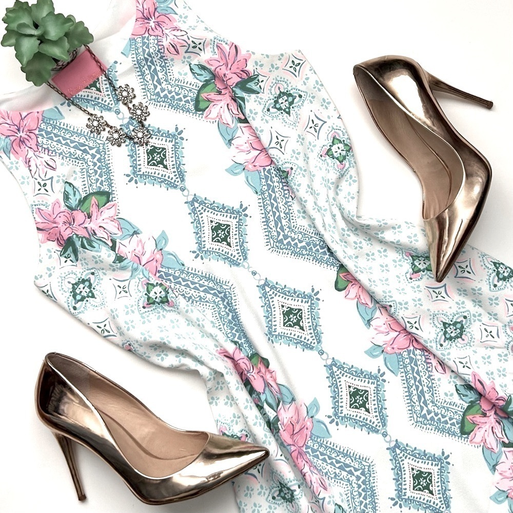 Lilly Pulitzer Jackie Shift Dress White Girls Best Friend Sleeveless Mini Size S